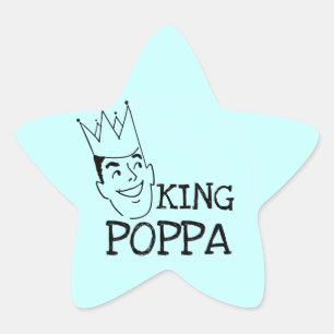 King Poppa T - Shirt und Geschenke Stern-Aufkleber