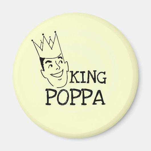 King Poppa T-Shirts und Geschenke Magnet (Vorne)