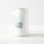 King Poppi T - Shirt und Geschenke Bierglas (Vorderseite Links)