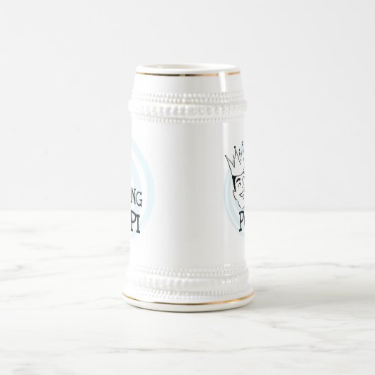 King Poppi T - Shirt und Geschenke Bierglas (Mittel)