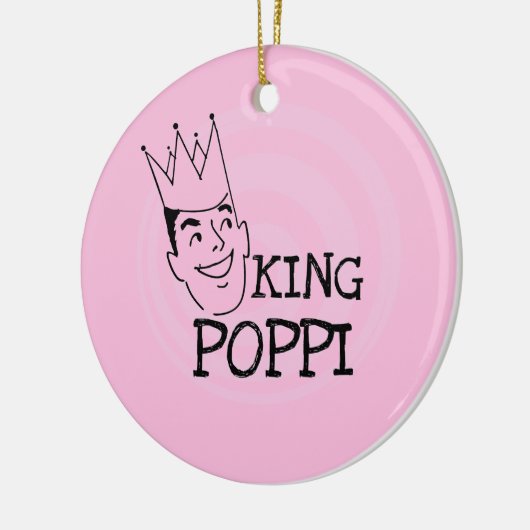 King Poppi T - Shirt und Geschenke Keramik Ornament (Links)