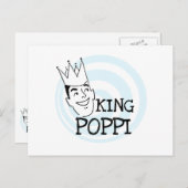 King Poppi T - Shirt und Geschenke Postkarte (Vorne/Hinten)