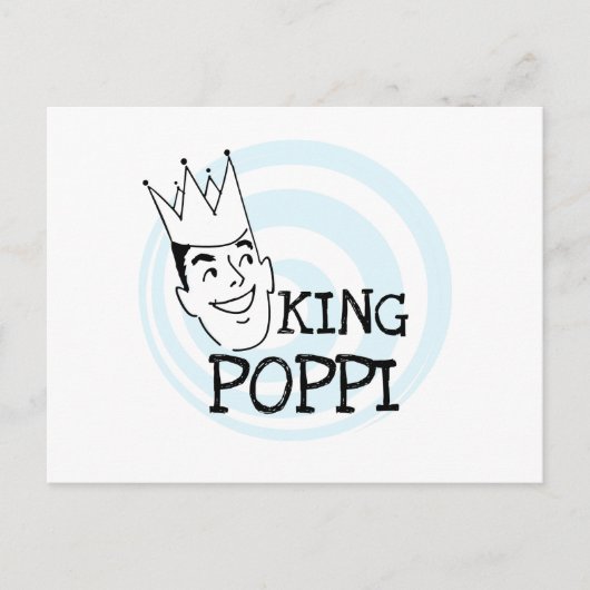 King Poppi T - Shirt und Geschenke Postkarte (Vorderseite)