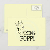 King Poppi T - Shirt und Geschenke Postkarte (Vorne/Hinten)