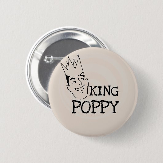 King Poppy T - Shirt und Geschenke Button (Vorne & Hinten)