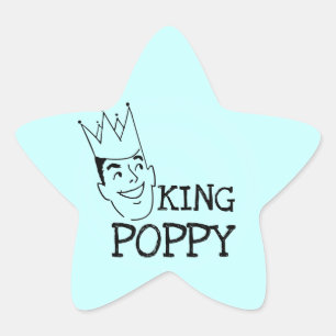King Poppy T - Shirt und Geschenke Stern-Aufkleber