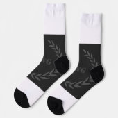 KING Printed Black Background Crown luxuriöse Cool Socken (Linkes Detail)