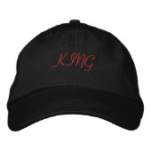 King Printed Text Name Geschenke deinem Liebsten S Bestickte Baseballkappe (Vorderseite)
