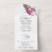 King Protea bllossoms Boho Wedding All In One Einladung (Innen Boden)