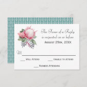 King Protea Botanical Wedding RSVP (Vorne/Hinten)