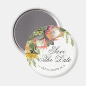 King Protea Bouquet Wedding Speichern Sie den Datu Magnet (Vorderseite/Rückseite)