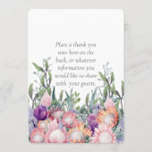 King Protea Bright Colored Exotic Flowers Program Programm (Rückseite)