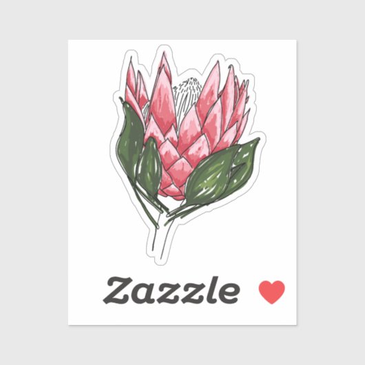 King Protea Custom Cut Aufkleber I (Blatt)