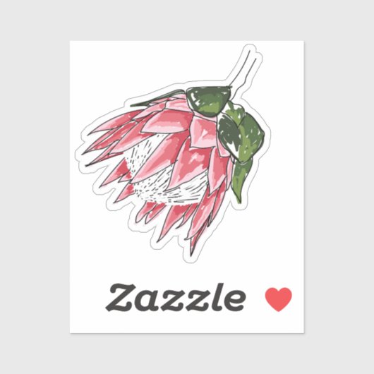 King Protea Custom cut Sticker II (Blatt)