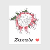 King Protea Custom cut Sticker III (Blatt)