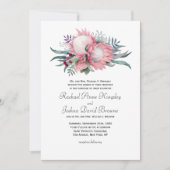 King Protea Einladung zur Hochzeit der Flora und F (Vorderseite)