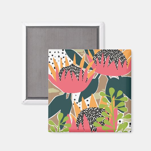 King Protea I Magnet (Vorderseite/Rückseite)