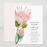 King Protea Pink Floral Wedding