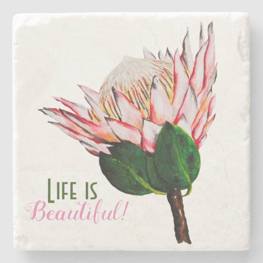 King Protea Stone Untersetzer (Vorderseite)