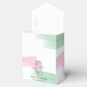 King Protea Watercolor Wedding Geschenkschachtel (Geöffnet)