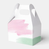 King Protea Watercolor Wedding Geschenkschachtel (Rückseite)