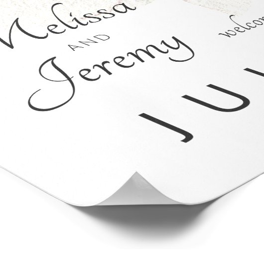 King Protea Wedding Willkommen Poster (Ecke)