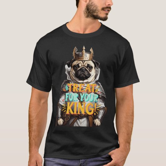 King Pug Halloween T-Shirt (Vorderseite)