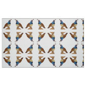 King Quail in Weiß Stoff (Fat Quarter (45,7 x 55,9 cm))