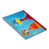King Queen Abstrakt Art Whimsical Notebook Notizblock (Rechte Seite)