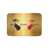 King&Queen Beards auf Gold Badematte (Vorderseite)