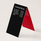 King&Queen Beards Royal Cocktail Menu Visitenkarten (Rückseite)