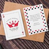 King & Queen Casino Poker Card Dankeskarte