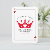 King & Queen Casino Poker Card Dankeskarte (Stehend Vorderseite)