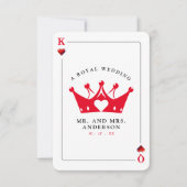 King & Queen Casino Poker Card Dankeskarte (Vorderseite)
