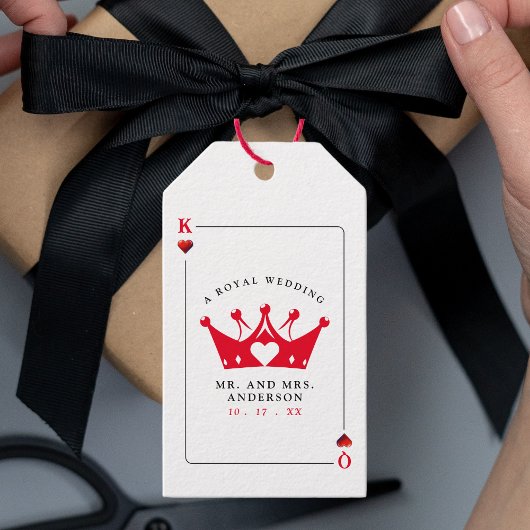 King & Queen Casino Poker Card Geschenkanhänger