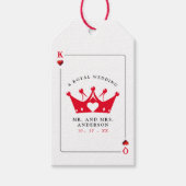 King & Queen Casino Poker Card Geschenkanhänger (Vorderseite)
