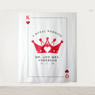 King & Queen Casino Poker Card Wandteppich