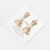 King Queen Couple 25th Wedding Anniversary Serviette (Ecke)