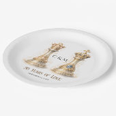 King Queen Couple 50th Wedding Anniversary Pappteller (Schrägansicht)