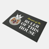 King/Queen Dog Ruler des Hauses Foto hinzufügen Fußmatte (Schrägansicht)