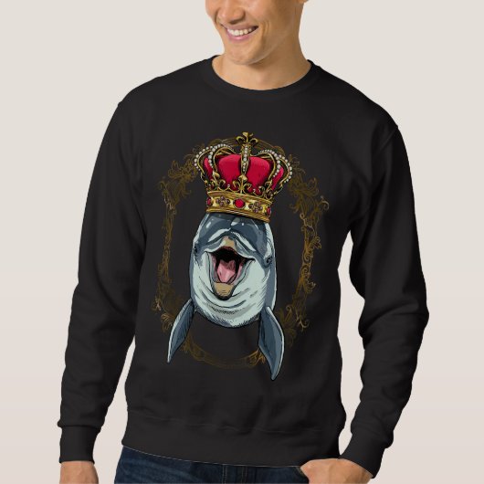 King Queen Dolphin Princess Marine Biology Dolphin Sweatshirt (Vorderseite)