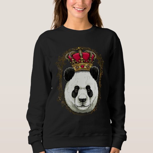 King Queen Giant Panda Princess Animal  Bear Sweatshirt (Vorderseite)