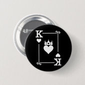 King & Queen Hearts Matching Couple King of Hearts Button (Vorne & Hinten)