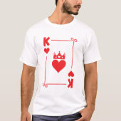 King Queen Matching Couple Costume King of Hearts T-Shirt (Vorderseite)