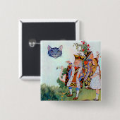 King & Queen of Hearts, Alice & The Cheshire Cat Button (Vorne & Hinten)