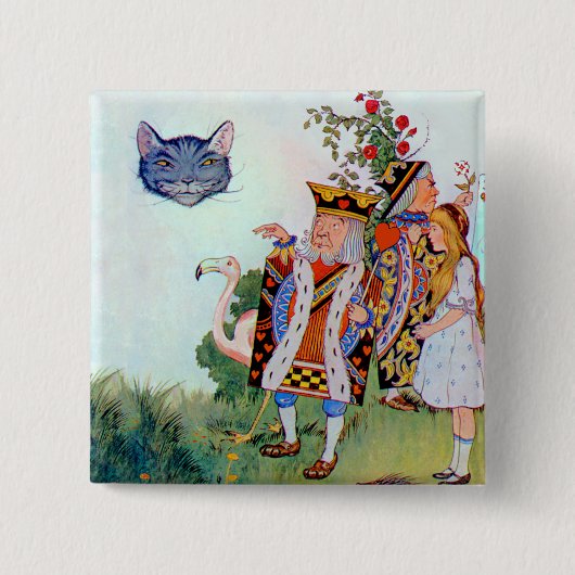 King & Queen of Hearts, Alice & The Cheshire Cat Button (Vorderseite)