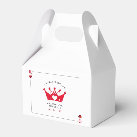 King & Queen of Hearts Casino Poker Card Hochzeit Geschenkschachtel (Vorderseite)