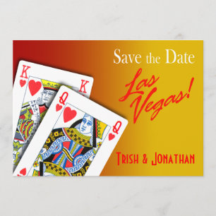 King & Queen of Hearts Las Vegas Wedding Gelb Save The Date