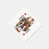 King & Queen of Hearts Las Vegas Wedding Serviette (Ecke)