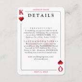 King & Queen of Hearts Playing Card Details Begleitkarte (Vorderseite)